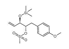 (2S,3R)-1-(4-methoxyphenyl)-3-((trimethylsilyl)oxy)pent-4-en-2-yl methanesulfonate结构式
