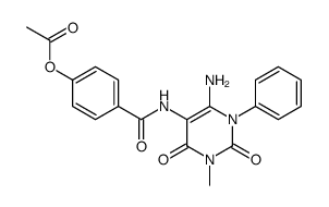 Benzamide,4-(acetyloxy)-N-(6-amino-1,2,3,4-tetrahydro-3-methyl-2,4-dioxo-1-phenyl-5-pyrimidinyl)-结构式
