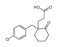 3-[1-[(4-chlorophenyl)methyl]-2-oxo-cyclohexyl]propanoic acid结构式