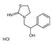 2-(2-imino-1,3-thiazolidin-3-yl)-1-phenylethanol,hydrochloride Structure