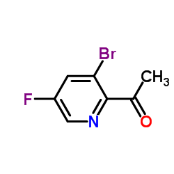 1-(3-Bromo-5-fluoro-2-pyridinyl)ethanone结构式