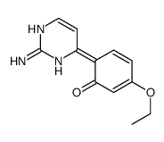 6-(2-amino-1H-pyrimidin-6-ylidene)-3-ethoxycyclohexa-2,4-dien-1-one结构式