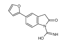 5-(2-Furyl)-2-oxo-1-indolinecarboxamide结构式
