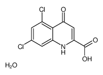 5,7-Dichloro-4-hydroxyquinoline-2-carboxylic acid monohydrate structure