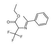 N-(1-phenyl)ethylidene-3,3,3-trifluoroalanine ethyl ester结构式