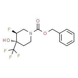 Cis-Benzyl 3-Fluoro-4-Hydroxy-4-(Trifluoromethyl)Piperidine-1-Carboxylate Structure