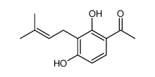 1-[2,4-dihydroxy-3-(3-methylbut-2-enyl)phenyl]ethanone Structure