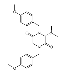 (R)-N,N’-双对甲氧苄基-3-异丙基哌嗪-2,5-二酮图片