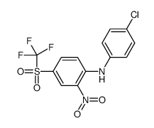 N-(4-chlorophenyl)-2-nitro-4-(trifluoromethylsulfonyl)aniline结构式