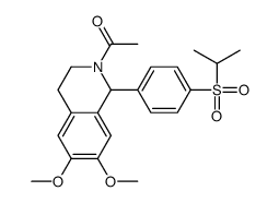 1-[6,7-dimethoxy-1-(4-propan-2-ylsulfonylphenyl)-3,4-dihydro-1H-isoquinolin-2-yl]ethanone结构式