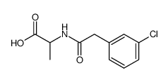 Alanine,N-[(3-chlorophenyl)acetyl]- (9CI)结构式