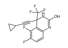 4-(2-cyclopropylethynyl)-5,6-difluoro-4-(trifluoromethyl)-1,3-dihydroquinazolin-2-one Structure