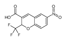 6-nitro-2-(trifluoromethyl)-2H-chromene-3-carboxylic acid Structure