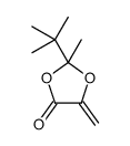 2-tert-butyl-2-methyl-5-methylidene-1,3-dioxolan-4-one结构式