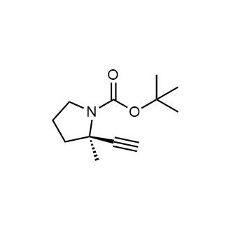 tert-Butyl (R)-2-ethynyl-2-methylpyrrolidine-1-carboxylate Structure