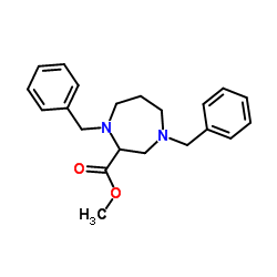 Methyl 1,4-dibenzyl-1,4-diazepane-2-carboxylate结构式