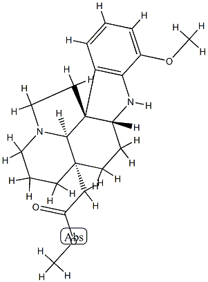 (-)-17-Methoxyaspidospermidine-21-oic acid methyl ester structure