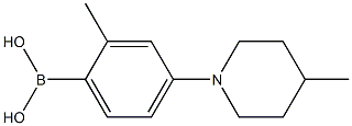 2-Methyl-4-(4-methylpiperidin-1-yl)phenylboronic acid结构式