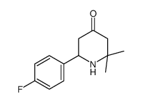 6-(4-fluorophenyl)-2,2-dimethylpiperidin-4-one结构式