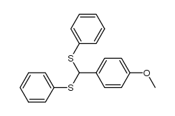 1-((4-methoxyphenyl)(phenylthio)methylthio)benzene Structure