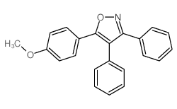 Isoxazole,5-(4-methoxyphenyl)-3,4-diphenyl- Structure