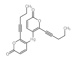 bis(6-oxo-2-pent-1-ynylpyran-3-yl)mercury结构式