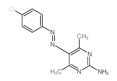 2-Pyrimidinamine,5-[2-(4-chlorophenyl)diazenyl]-4,6-dimethyl- Structure