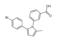 3-[2-(4-bromophenyl)-5-methylpyrrol-1-yl]benzoic acid结构式