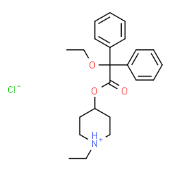 2,2-Diphenyl-2-ethoxyacetic acid (1-ethyl-4-piperidyl) ester hydrochlo ride structure