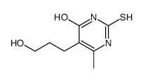 5-(3-hydroxypropyl)-6-methyl-2-sulfanylidene-1H-pyrimidin-4-one Structure