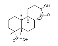 ent-13-Hydroxy-16-oxo-17-nor-kauran-19-saeure Structure