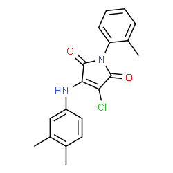 3-chloro-4-(3,4-dimethylanilino)-1-(2-methylphenyl)-1H-pyrrole-2,5-dione structure