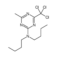 N,N-dibutyl-4-methyl-6-(trichloromethyl)-1,3,5-triazin-2-amine结构式