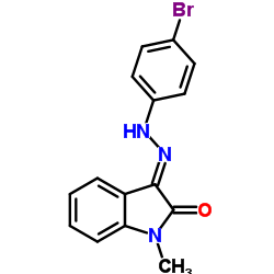 (3E)-3-[(4-Bromophenyl)hydrazono]-1-methyl-1,3-dihydro-2H-indol-2-one Structure