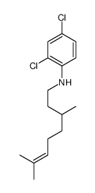 2,4-dichloro-N-(3,7-dimethyloct-6-enyl)aniline结构式
