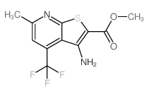 methyl 3-amino-6-methyl-4-(trifluoromethyl)thieno[2,3-b]pyridine-2-carboxylate Structure