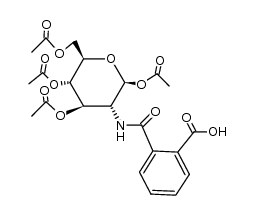 tetra-O-acetyl-2-(2-carboxy-benzoylamino)-2-deoxy-β-D-glucopyranose Structure
