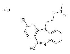 3-(9-chloro-6-oxo-5H-benzo[b][1,4]benzodiazepin-11-yl)propyl-dimethylazanium,chloride结构式