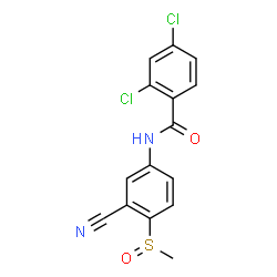 2,4-DICHLORO-N-[3-CYANO-4-(METHYLSULFINYL)PHENYL]BENZENECARBOXAMIDE结构式