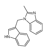 1-(1H-indol-3-ylmethyl)-2-methylbenzimidazole结构式