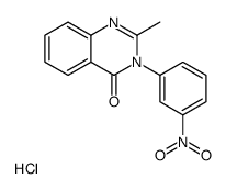 2-methyl-3-(3-nitrophenyl)quinazolin-4-one,hydrochloride结构式