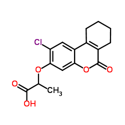 2-[(2-Chloro-6-oxo-7,8,9,10-tetrahydro-6H-benzo[c]chromen-3-yl)oxy]propanoic acid结构式