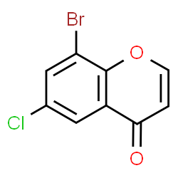 4H-1-Benzopyran-4-one, 8-bromo-6-chloro- Structure