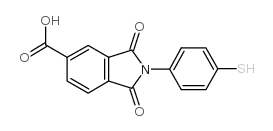 1,3-dioxo-2-(4-sulfanylphenyl)isoindole-5-carboxylic acid Structure