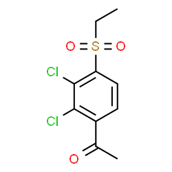 1-[2,3-DICHLORO-4-(ETHYLSULFONYL)PHENYL]-1-ETHANONE结构式