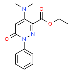 Ethyl 4-(dimethylamino)-6-oxo-1-phenyl-1,6-dihydro-3-pyridazinecarboxylate结构式
