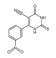 6-(3-nitrophenyl)-5-cyano-4-hydroxy-2-mercaptopyrimidine Structure