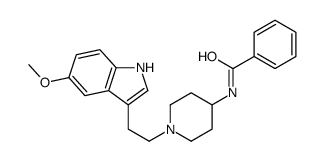 N-[1-[2-(5-methoxy-1H-indol-3-yl)ethyl]piperidin-4-yl]benzamide Structure