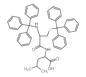 4-methyl-2-[[2-(tritylamino)-3-tritylsulfanyl-propanoyl]amino]pentanoic acid结构式