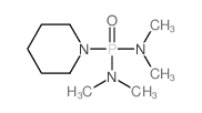 N-(dimethylamino-(1-piperidyl)phosphoryl)-N-methyl-methanamine结构式